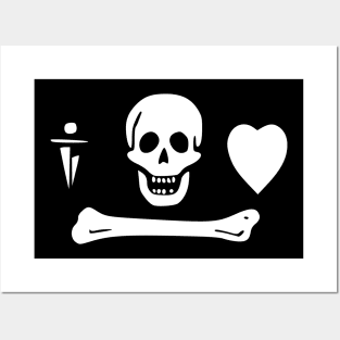 Pirate Flag - Pirate Stede Bonnet - Skull Skeleton Flag Posters and Art